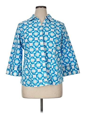 Chico's 3/4 Sleeve Button-Down Shirt (view 1)