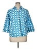 Chico's Blue 3/4 Sleeve Button-Down Shirt Size XL (3) - photo 1
