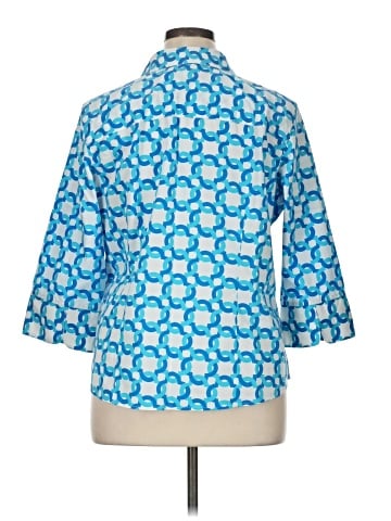 Chico's 3/4 Sleeve Button-Down Shirt (view 2)