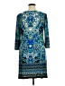 Madison Leigh Paisley Blue Casual Dress Size 16 - photo 2
