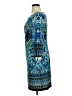 Madison Leigh Paisley Blue Casual Dress Size 16 - photo 5