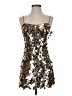 GB 100% Polyester Metallic Gold Cocktail Dress Size XS - photo 1