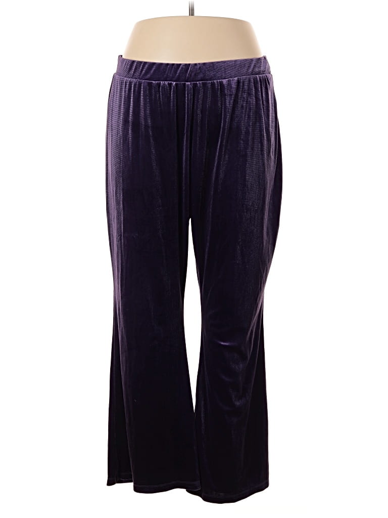 Pre-owned Ashley Stewart Casual Pants In Purple