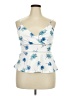 Trixxi White Blue Sleeveless Blouse Size XL - photo 1