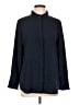 Banana Republic 100% Polyester Polka Dots Blue Long Sleeve Blouse Size Lg Petite - photo 1