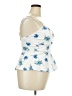 Trixxi White Blue Sleeveless Blouse Size XL - photo 4