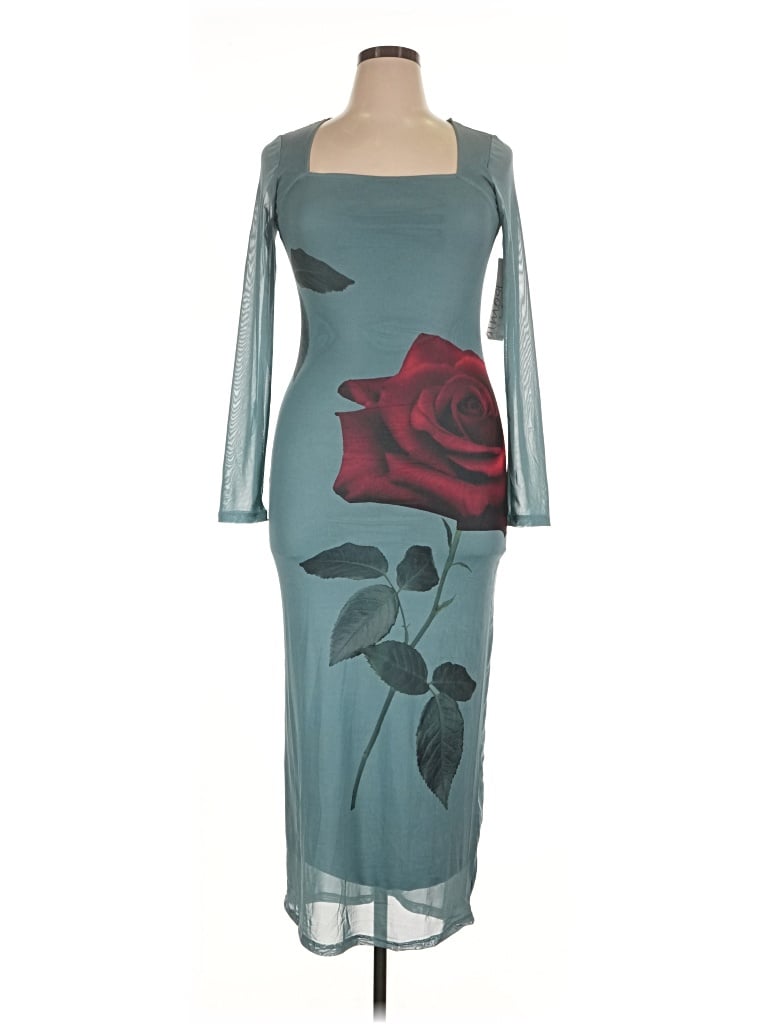 Pre-owned Almost Famous Casual Dress In Teal
