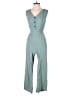 Monteau Solid Teal Jumpsuit Size M - photo 1