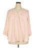 Torrid 100% Polyester Pink 3/4 Sleeve Blouse Size 2X Plus (2) - photo 1