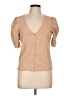 NATION LTD Solid Tan Short Sleeve Top Size L - photo 1