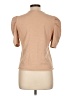 NATION LTD Solid Tan Short Sleeve Top Size L - photo 2