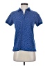 Lands' End Polka Dots Blue Short Sleeve Blouse Size S - photo 1