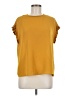T Tahari Yellow Short Sleeve Top Size M - photo 1