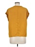 T Tahari Yellow Short Sleeve Top Size M - photo 2