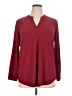 Anne Klein Burgundy Long Sleeve Blouse Size 1X - photo 1
