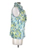 Kenar 100% Silk Blue Sleeveless Silk Top Size S - photo 4