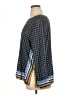 Ann Taylor 100% Polyester Blue 3/4 Sleeve Blouse Size XL - photo 5