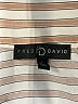 Fred David Stripes Tan Long Sleeve Blouse Size L - photo 7