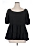 Arula Black Short Sleeve Blouse Size XL - photo 1