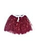 Peek... 100% Polyester Stars Burgundy Skirt Size 4 - 5 - photo 1