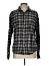 True Craft 100% Cotton Plaid Black Long Sleeve Button-Down Shirt Size L - photo 1