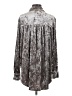 Jessica Simpson Metallic Silver Long Sleeve Blouse Size XS - photo 2