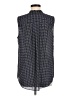 Ann Taylor 100% Polyester Houndstooth Black Sleeveless Blouse Size M - photo 2