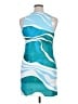 Unbranded 100% Polyester Graphic Teal Cocktail Dress Size 1X - photo 2