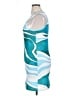 Unbranded 100% Polyester Graphic Teal Cocktail Dress Size 1X - photo 5