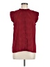 Ann Taylor 100% Polyester Houndstooth Red Sleeveless Blouse Size M - photo 1