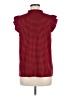 Ann Taylor 100% Polyester Houndstooth Red Sleeveless Blouse Size M - photo 2