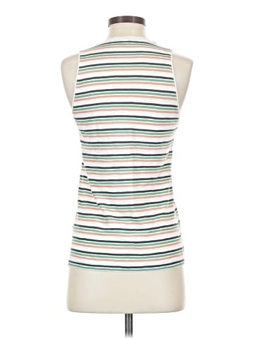 Madewell Whisper Cotton V-Neck Pocket Tank in Roger Stripe (view 2)