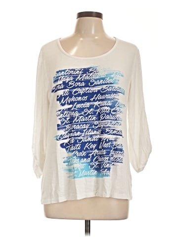 Zenergy by Chico's 3/4 Sleeve T-Shirt (view 1)