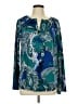 The Limited Paisley Teal Long Sleeve Blouse Size L - photo 1