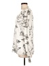White House Black Market 100% Polyester Floral Ivory Pullover Sweater Size L - photo 5