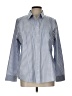 Chico's Stripes Blue Long Sleeve Button-Down Shirt Size Lg (2) - photo 1
