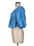 Zara Blue 3/4 Sleeve Blouse Size M - photo 5