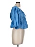 Zara Blue 3/4 Sleeve Blouse Size M - photo 4