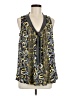 Rozae R.N. Blue Sleeveless Silk Top Size M - photo 1