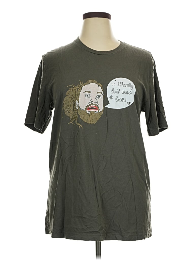Pre-owned Canvas Short Sleeve T-shirt In Green