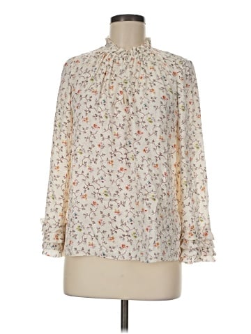 Rebecca Taylor Long Sleeve Silk Top (view 1)