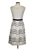Boden 100% Linen Chevron-herringbone Gray Cocktail Dress Size 8L - photo 2