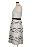 Boden 100% Linen Chevron-herringbone Gray Cocktail Dress Size 8L - photo 5