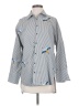 Zara Basic Print Gray Long Sleeve Button-Down Shirt Size S - photo 1