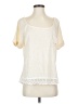 Bamboo Ivory Tan Short Sleeve Top Size S - photo 1