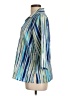 Notations 100% Polyester Stripes Blue 3/4 Sleeve Blouse Size L - photo 5