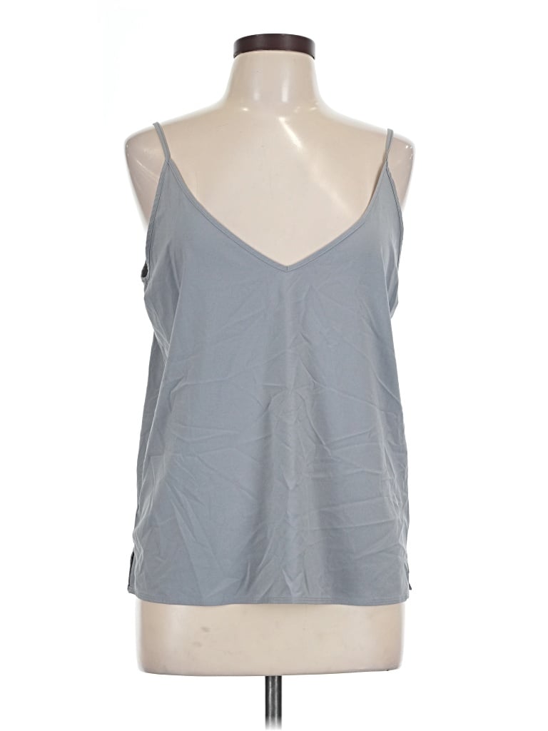 Pre-owned Vuori Tank Top Gray Halter Neckline Tops