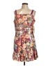 Aqua 100% Polyester Paisley Purple Cocktail Dress Size L - photo 1