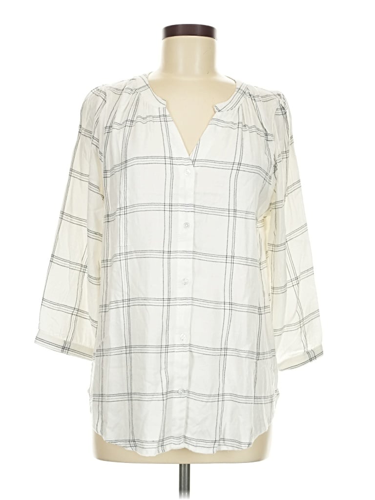 Market & Spruce 3/4 Sleeve Blouse In Ivory