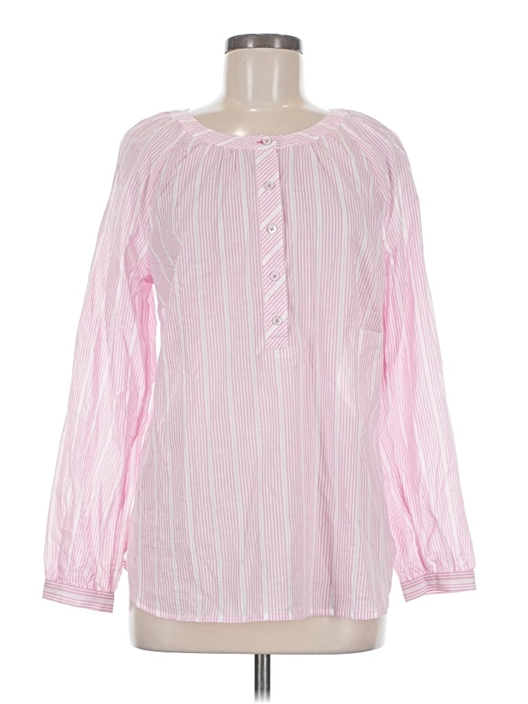 Pre-owned Talbots Long Sleeve Blouse In Pink